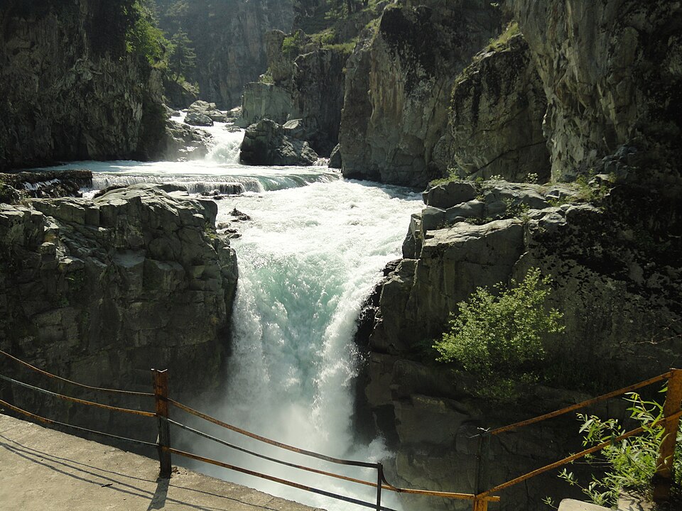 Aharbal waterfall in Kulgam Kashmir