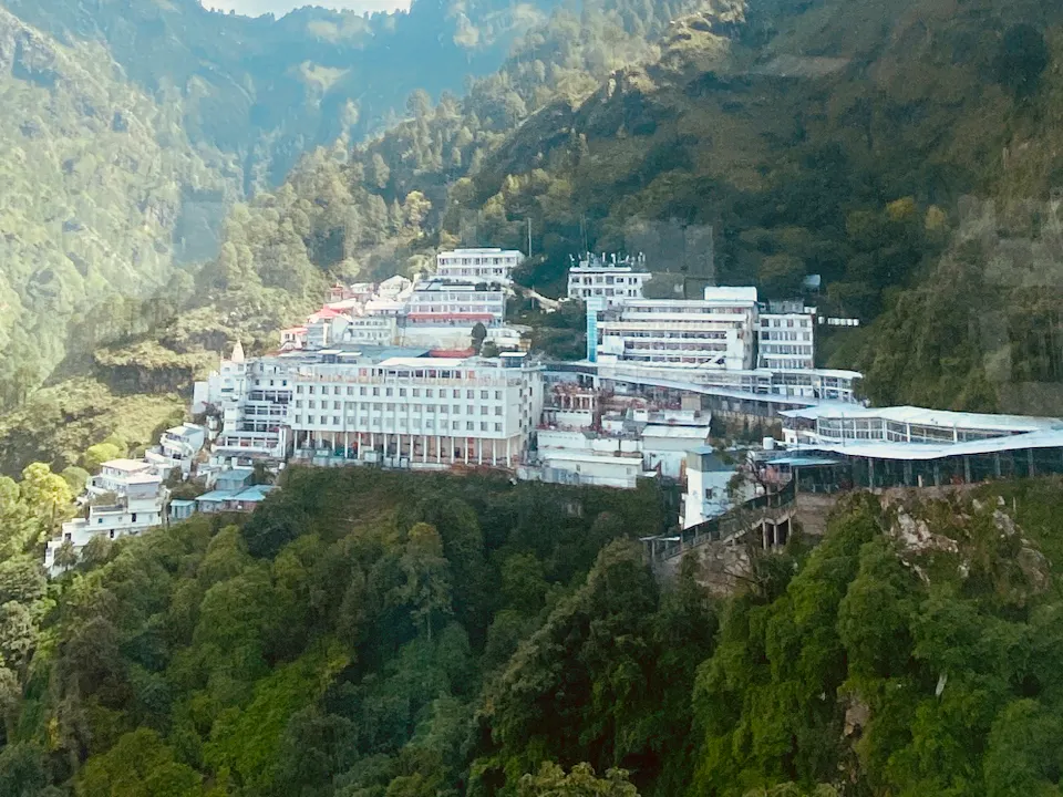 Vaishno Devi temple landscape in Katra Jammu and Kashmir